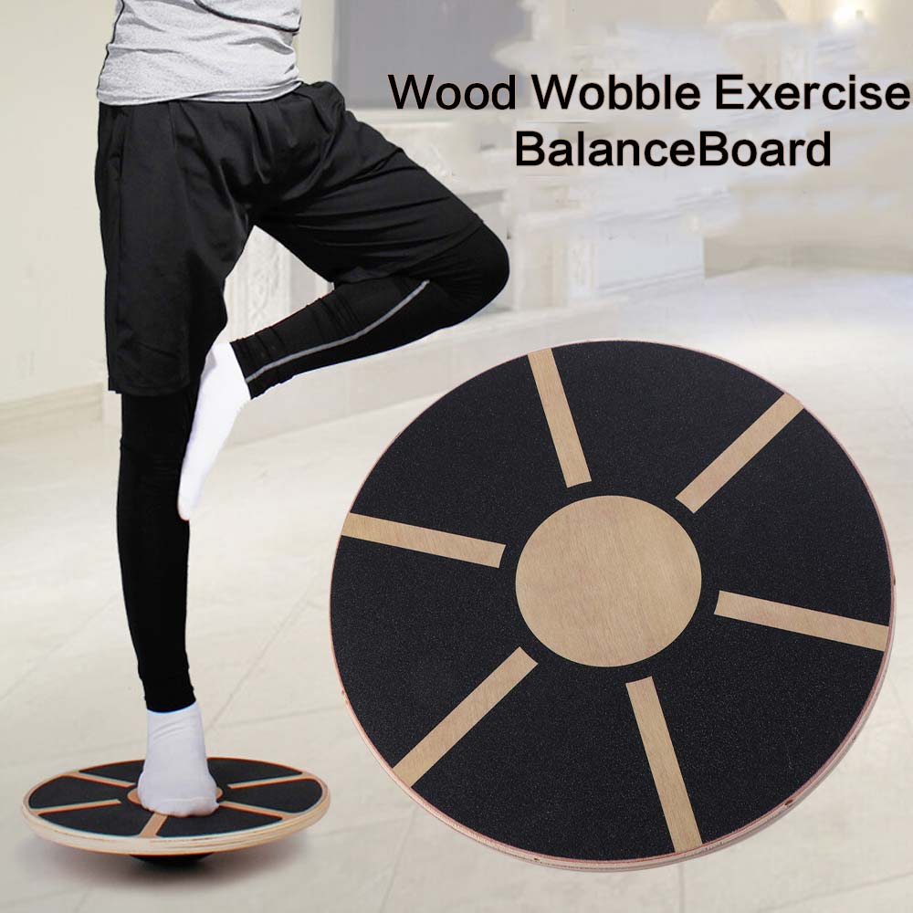 Balance Board Wobble - Tabla de Equilibrio Redonda de Madera,