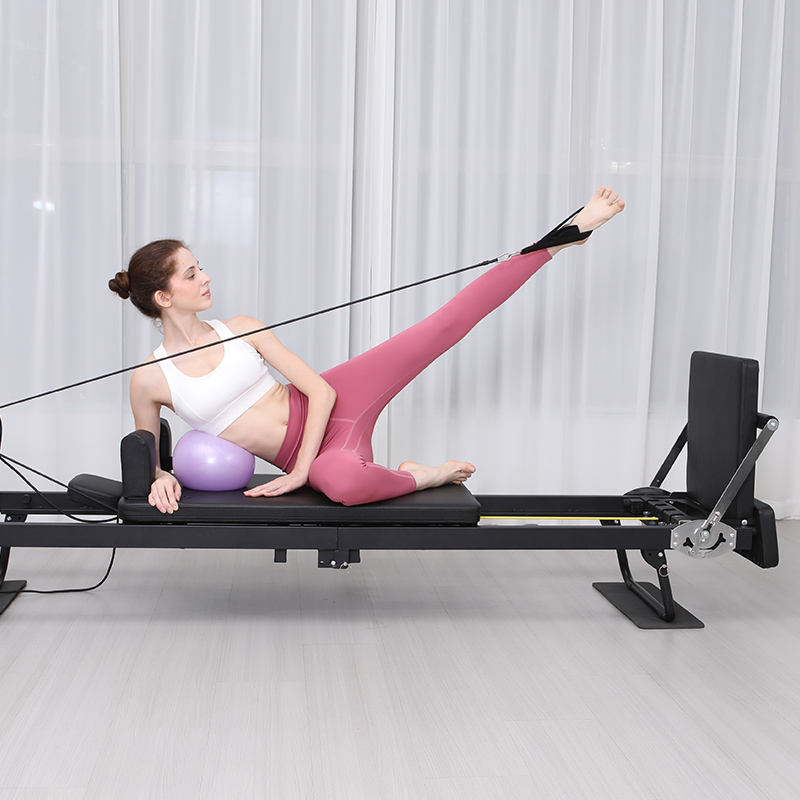 Pilates Yoga For Weight Loss - Equipo reformador de Pilates plegable grande,