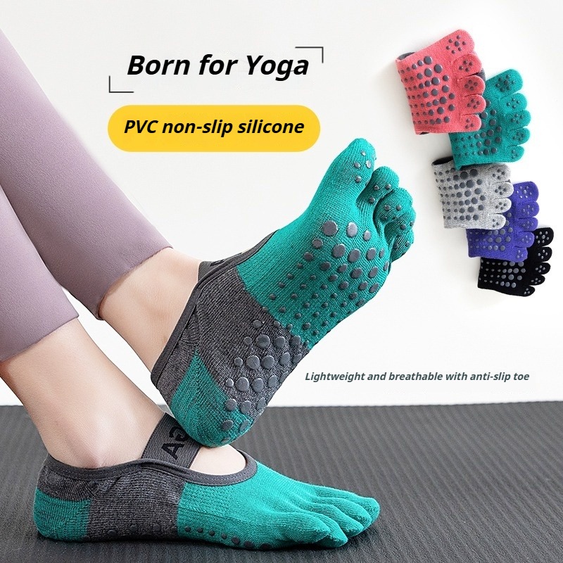 Fitness Yoga Pilates - Calcetines profesionales de Pilates antideslizantes de