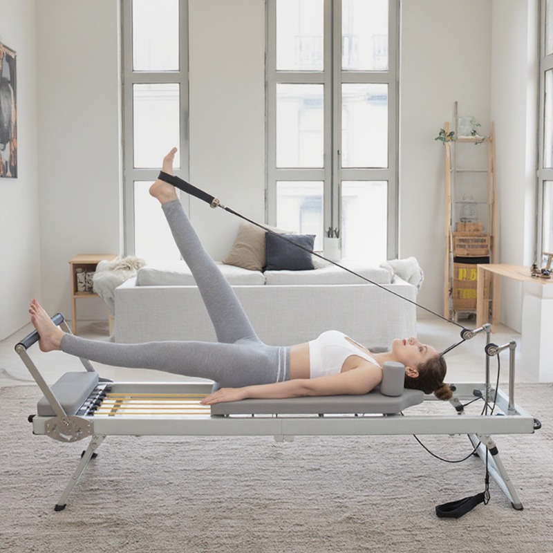 Pilates Yoga For Weight Loss - Equipo reformador de Pilates plegable grande,