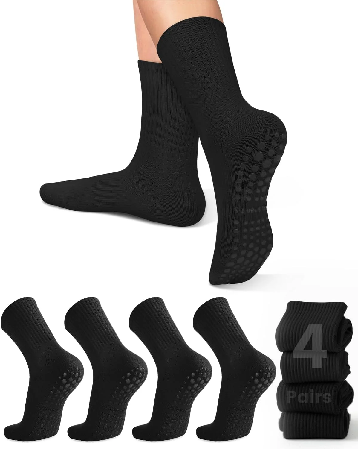 4 pares de calcetines de yoga  - Pilates & Yoga Reversible Mockneck Sweatshirt reseña y precio