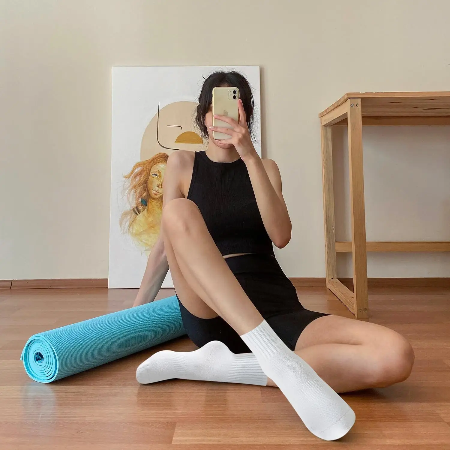 4 pares de calcetines de yoga  - Pilates & Yoga Reversible Mockneck Sweatshirt reseña y precio