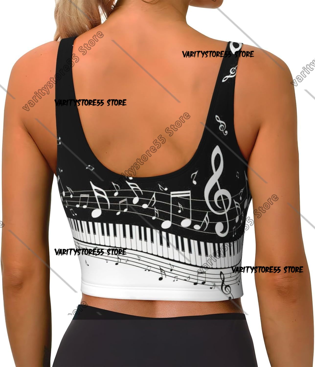 Teclas de piano con notas musi - Pilates Yoga Music reseña y precio