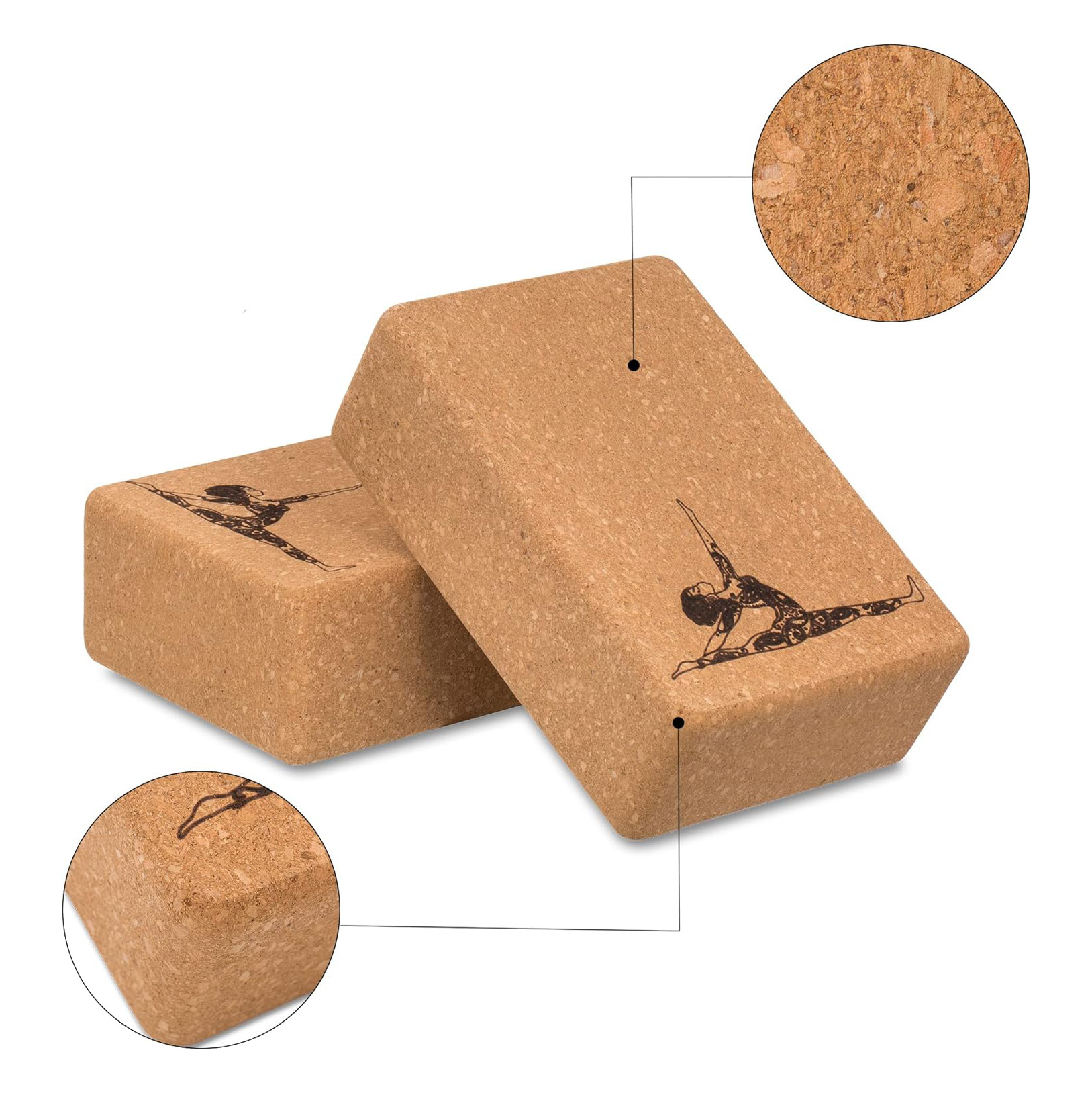 Bloque de yoga de corcho 100%  - Yoga Block Cork reseña y precio